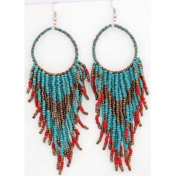 Jewelry - Bohemian Beads Tassel Earrings